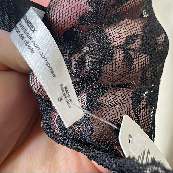 New Adore Me black floral lace hipster panties sz S - Picture 5 of 6